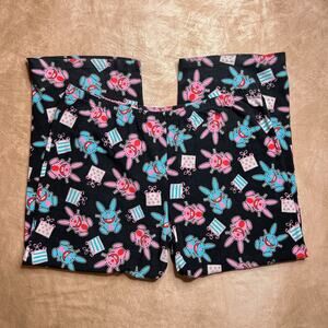 Vintage Y2K Happy Bunny Fleece Pajama Pants Jim Benton Just Jimmy Indie McBling